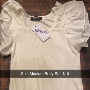 NWT White Body Suit Size Medium